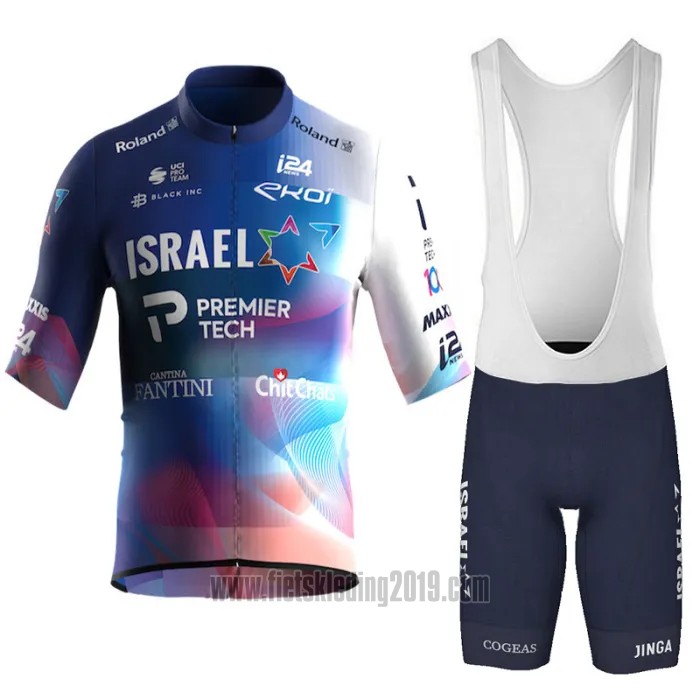 2023 Fietskleding Israel Cycling Academy Multicolore Korte Mouwen en Koersbroek